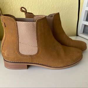 Toms Ella Desert Tan Waxy Suede boots